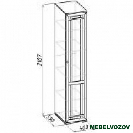 Шкаф для белья Sherlock 91 ПРАВЫЙ (Дуб Сонома) фото от Мебельвозов в Нижнем Новгороде