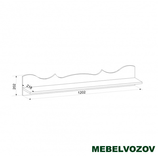 Новая картинка полка в гостинную латте 90-01 фабрики Атлант от Мебельвозов в Нижнем Новгороде
