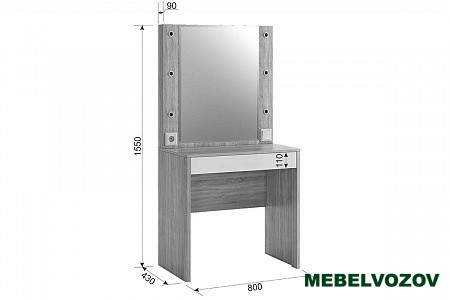 Трюмо Зара (Дуб сонома/белый) от магазина Мебельвозов в Нижнем Новгороде