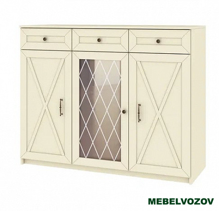 Комод Бэль широкий со стеклом от магазина Мебельвозов в Нижнем Новгороде