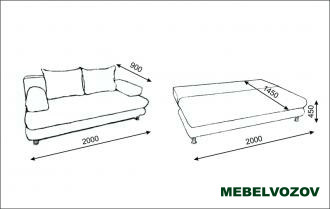 Диван еврокнижка Канзас плюс от магазина Мебельвозов в Нижнем Новгороде
