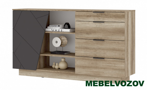 ДАЛЛАС КМ 01 Комод 1704 4 ящика от магазина Мебельвозов в Нижнем Новгороде