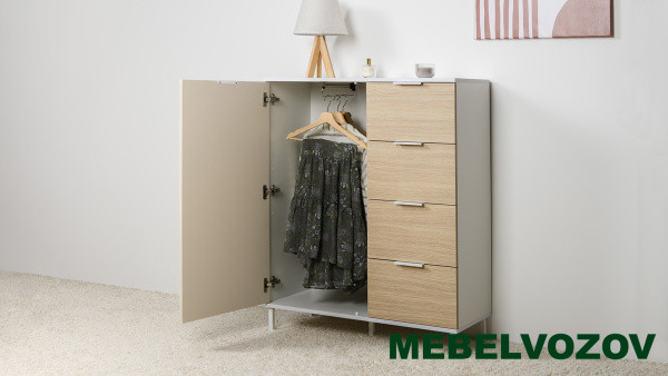 Марвэл Комод 16.234.01 (Белый PE шагрень) от магазина Мебельвозов в Нижнем Новгороде