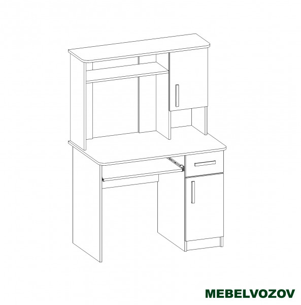 Стол компьютерный Интел-15 (бодега cветлый/бодега темный) - фото от магазина Мебельвозов в Нижнем Новгороде Стол компьютерный Интел-15 (бодега cветлый/бодега темный) от магазина Мебельвозов в Нижнем Новгороде