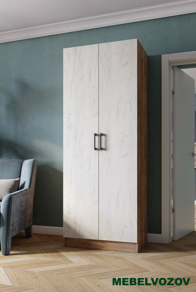 Шкаф Вегас 800 дуб крафт табачный/дуб крафт белый от компании Мебельвозов в Нижнем Новгороде