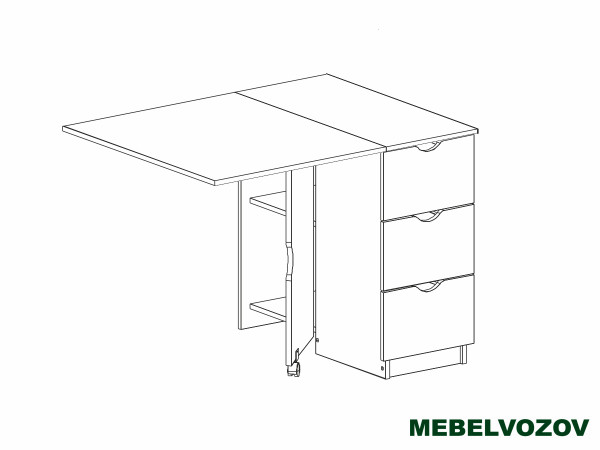 Стол кухонный СТ-01(Бодега темный/Анкор светлый) от магазина Мебельвозов в Нижнем Новгороде