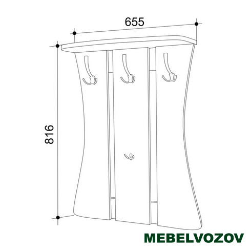 Эскиз вешалки в прихожую