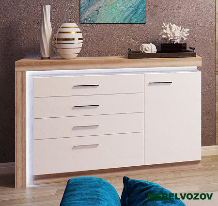 Люмен 03 Комод (белый глянец) от магазина Мебельвозов в Нижнем Новгороде