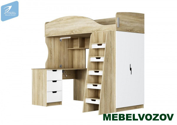 Кровать-чердак СЭНДИ КР-111 детальное изображение от магазина mebelvozov.ru в Нижнем Новгороде