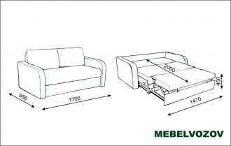 Мягкий диван Канзас М2 140 от магазина Мебельвозов в Нижнем Новгороде