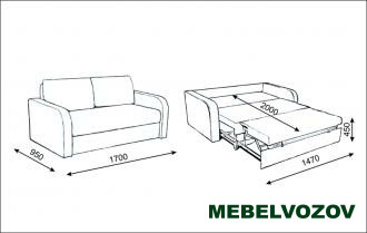 Мягкий диван Канзас М2 140 от магазина Мебельвозов в Нижнем Новгороде