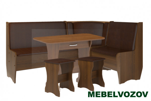 Кухонный уголок Трапези Эна со столом и табуретом 2шт(Орех Экко) от магазина Мебельвозов в Нижнем Новгороде