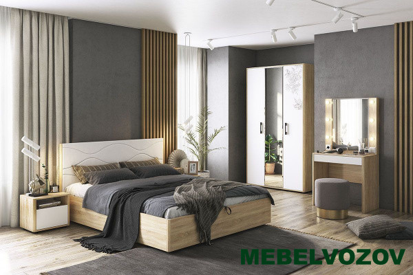 Тумба прикроватная Зара (Дуб сонома/белый) от магазина Мебельвозов в Нижнем Новгороде