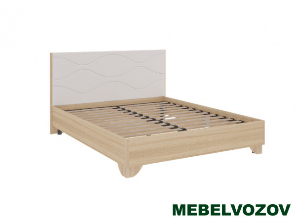 Кровать двуспальная 1.6 Комфорт Зара(Дуб сонома/Белый)		 от магазина Мебельвозов в Нижнем Новгороде