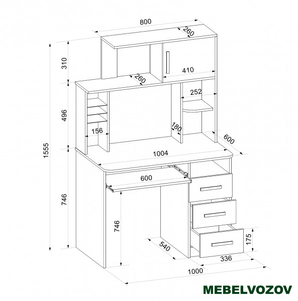 Стол компьютерный Интел-12(Бодега темная/бодега светлая) - фото от магазина Мебельвозов в Нижнем Новгороде Стол компьютерный Интел-12(Бодега темная/бодега светлая) от магазина Мебельвозов в Нижнем Новгороде