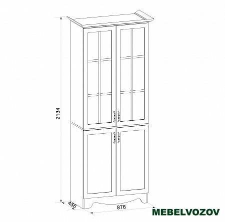 Шкаф комбинированный Латте 24-02 от компании Мебельвозов в Нижнем Новгороде