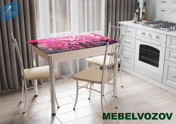 Обеденный стол №5 с фотопечатью от магазина Мебельвозов в Нижнем Новгороде