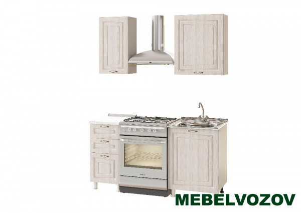 Белый кухонный гарнитур Прованс 2  Компоновка 2 от магазина Мебельвозов в Нижнем Новгороде