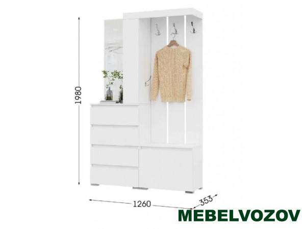 ХЕЛЕН ПР-01 Прихожая (БЕЛЫЙ) от магазина Мебельвозов в Нижнем Новгороде