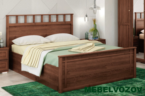 Кровать Ричард 1,4 РКР-1 (орех донской) с настилом из ДСП от магазина Мебельвозов в Нижнем Новгороде