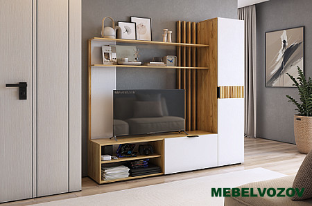 Гостиная Бери К1 (дуб крафт золотой/белое дерево) от Mebelvozov в Нижнем Новгороде