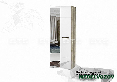 Шкаф 2-х дверный с зеркалом Наоми ШК-22 от компании Мебельвозов в Нижнем Новгороде