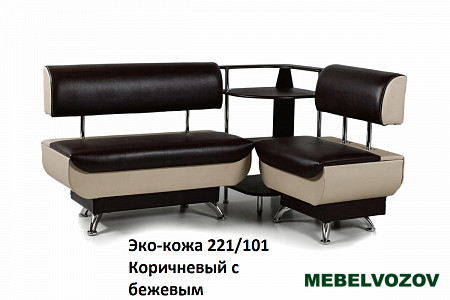 Кухонный диван "Валенсия" с угловой этажеркой от магазина Мебельвозов в Нижнем Новгороде