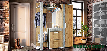 Прихожая Кензо (крафт/бетон) от магазина Мебельвозов в Нижнем Новгороде