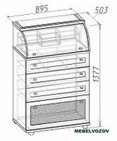 Комод-секретер 2 Милана (Орех) от магазина Мебельвозов в Нижнем Новгороде