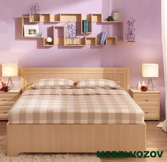 Кровать односпальная Анкона 4 1200, без основания, без матраса (Дуб Отбеленный) от магазина Мебельвозов в Нижнем Новгороде