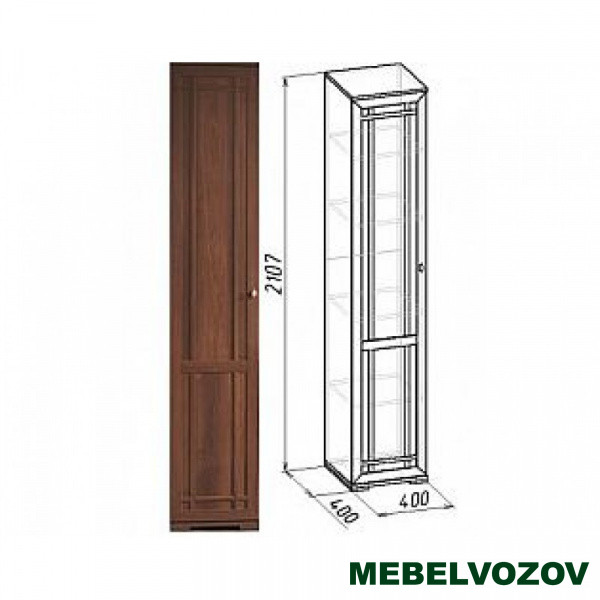 Шкаф для белья Sherlock 8 ЛЕВЫЙ (Орех Шоколадный) фото от Мебельвозов в Нижнем Новгороде