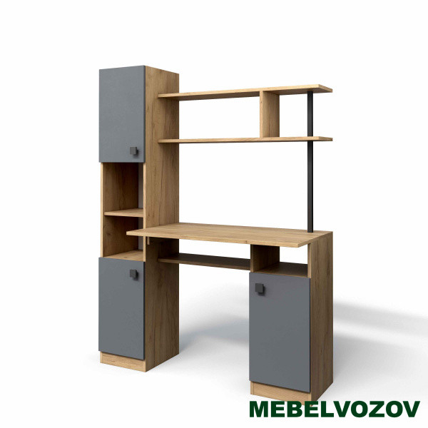 Стол компьютерный СК-7 (графит/дуб золотой крафт) от магазина Мебельвозов в Нижнем Новгороде