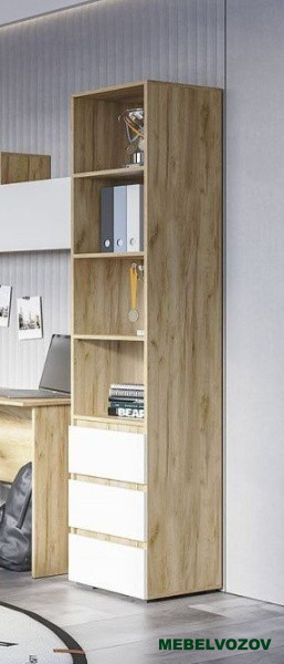 ХЕЛЕН ПН 02 Пенал открытый (БЕЛЫЙ/ДУБ КРАФТ ЗОЛОТО) - фото от компании Мебельвозов в Нижнем Новгороде ХЕЛЕН ПН 02 Пенал открытый (БЕЛЫЙ/ДУБ КРАФТ ЗОЛОТО) от компании Мебельвозов в Нижнем Новгороде