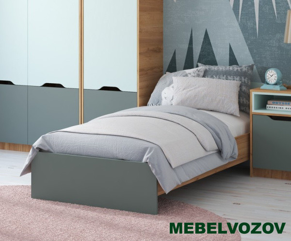 RICH Кровать КР-003 (Мята/голубой) детальное изображение от магазина mebelvozov.ru в Нижнем Новгороде