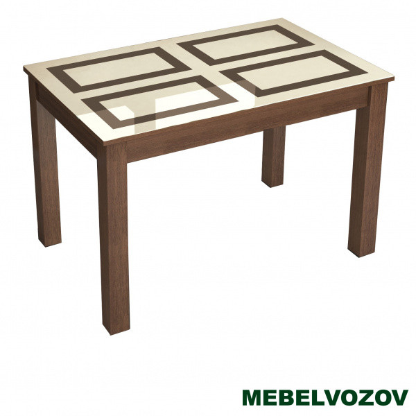 Стол обеденный Норман 1200х800 мм (Орех шоколадный/Рисунок Плитка) от магазина Мебельвозов в Нижнем Новгороде