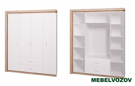 Шкаф 4-х створчатый Люмен №16  от компании Мебельвозов в Нижнем Новгороде