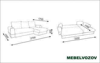 Угловой диван София-2 от магазина Мебельвозов в Нижнем Новгороде