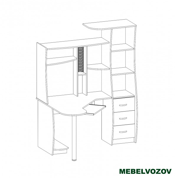 Стол компьютерный Интел-9(Бодега темный/Бодега светлый) - фото от магазина Мебельвозов в Нижнем Новгороде Стол компьютерный Интел-9(Бодега темный/Бодега светлый) от магазина Мебельвозов в Нижнем Новгороде