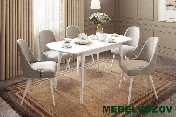 Стол обеденный раздвижной Сальса - фото от магазина Мебельвозов в Нижнем Новгороде Стол обеденный раздвижной Сальса от магазина Мебельвозов в Нижнем Новгороде