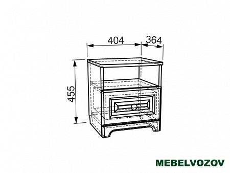 Тумба прикроватная Белла (Белый/джелато софт) от магазина Мебельвозов в Нижнем Новгороде