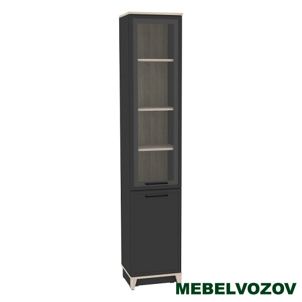 Aurelio 10 (гостиная) Шкаф для книг (модуль 152), Антрацит-Блеквуд Сатиновый - фото от компании Мебельвозов Aurelio 10 (гостиная) Шкаф для книг (модуль 152), Антрацит-Блеквуд Сатиновый от компании Мебельвозов