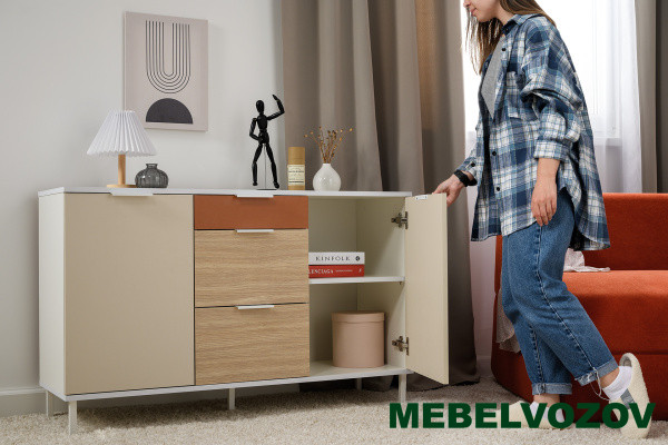 Марвэл Комод 16.234.02 (Белый PE шагрень) от магазина Мебельвозов в Нижнем Новгороде