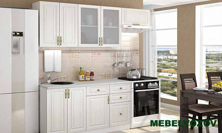 Кухонный гарнитур Юлия 2000 (сандал белый) H=720 от магазина Мебельвозов в Нижнем Новгороде