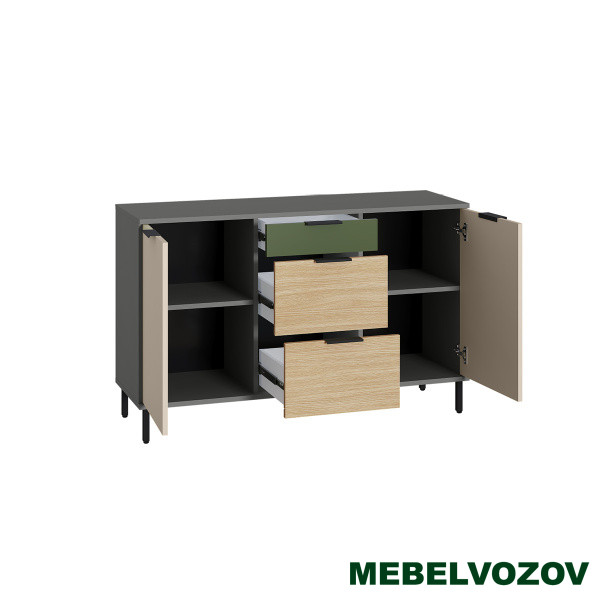 Марвэл Комод 16.234.02 (Темно - серый U2601) от магазина Мебельвозов в Нижнем Новгороде