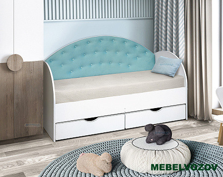 Кровать с продольной мягкой спинкой "Софа №10 80*190 детальное изображение от магазина mebelvozov.ru в Нижнем Новгороде