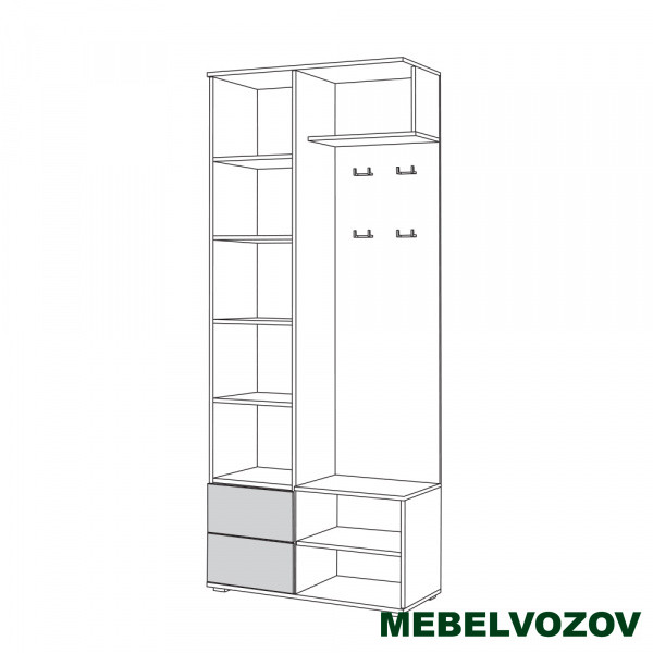 Куба Шкаф комбинированный 10.14 от магазина Мебельвозов в Нижнем Новгороде