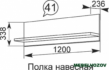 41 Полка навесная «Виктория» фото от Мебельвозов в Нижнем Новгороде