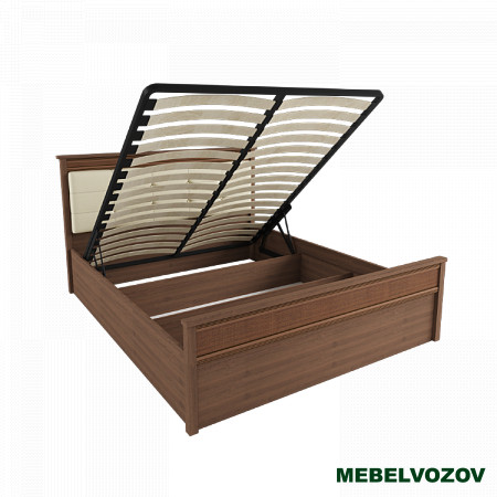 Кровать Ливорно 1,6 ЛКР-1 с подъёмным механизмом (орех донской) от магазина Мебельвозов в Нижнем Новгороде