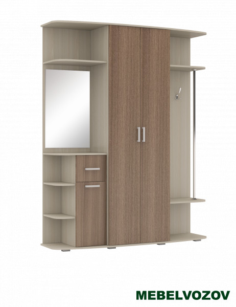 Прихожая Ивушка 17(Ясень шимо светл./Ясень шимо темн.) от магазина Мебельвозов в Нижнем Новгороде