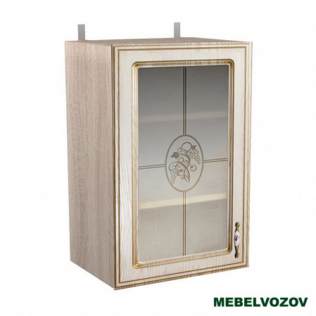 Шкаф-витрина навесной 500 Анжелика (высота 720) фото от Мебельвозов в Нижнем Новгороде